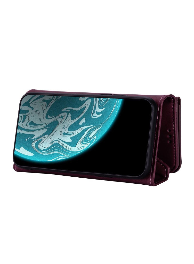 Suteni Flip Cover Card Slots Leather Phone Case for Samsung - Image 2