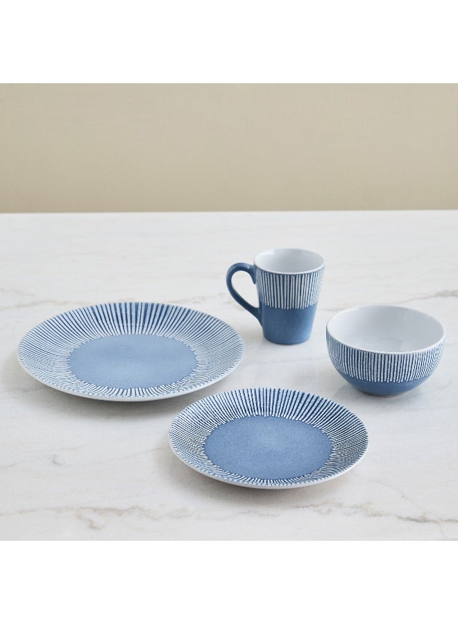 Home Box Eleganza 16-Piece Deboss Dinner Set - Serves 4 - Image 3