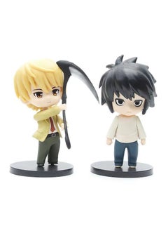 General Death Note 5 Pieces Anime Character Statue Model Sulfur L-Ryuk Character PVC Mini Tabletop Car Decoration Cute Doll Set  - Image 2
