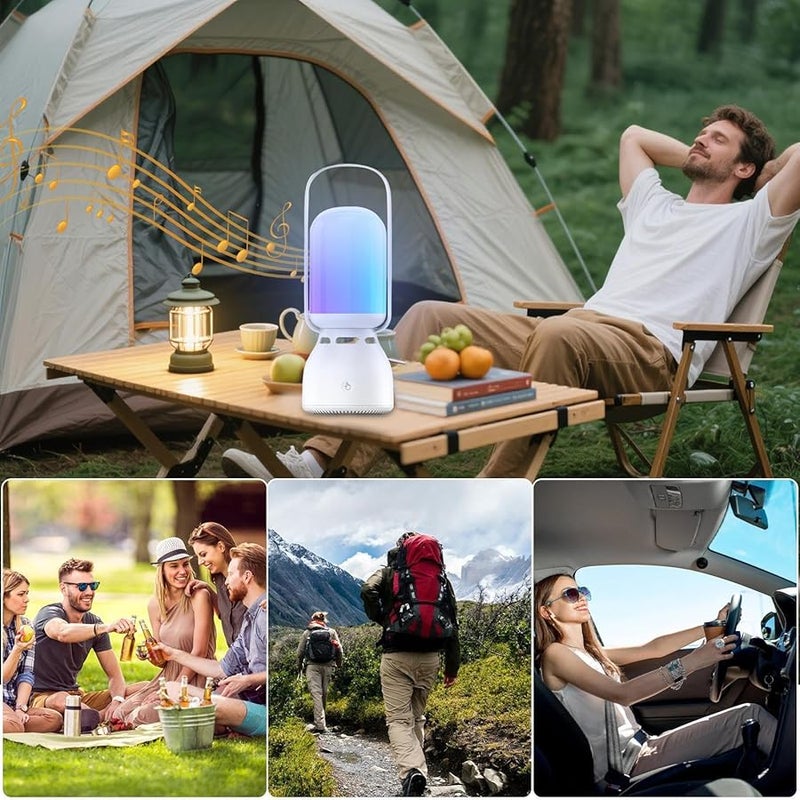 مصباح تخييم محمول مع سماعة بلوتوث 3 سطوع قابل للتعديل للاستخدام في الهواء الطلق والداخل - Image 5