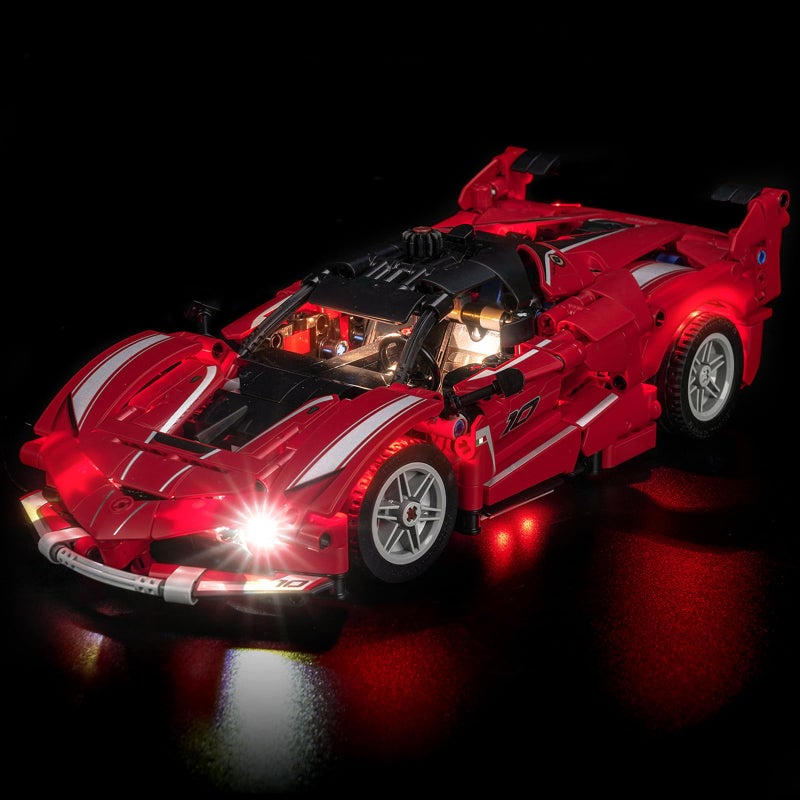 Hilighting Upgraded Led Light Kit Compatible with Lego Technic Ferrari FXX K Building Set Lights Decoration Compatible with Lego 42212 Best Gifts for Adults Model Not Included - Image 3