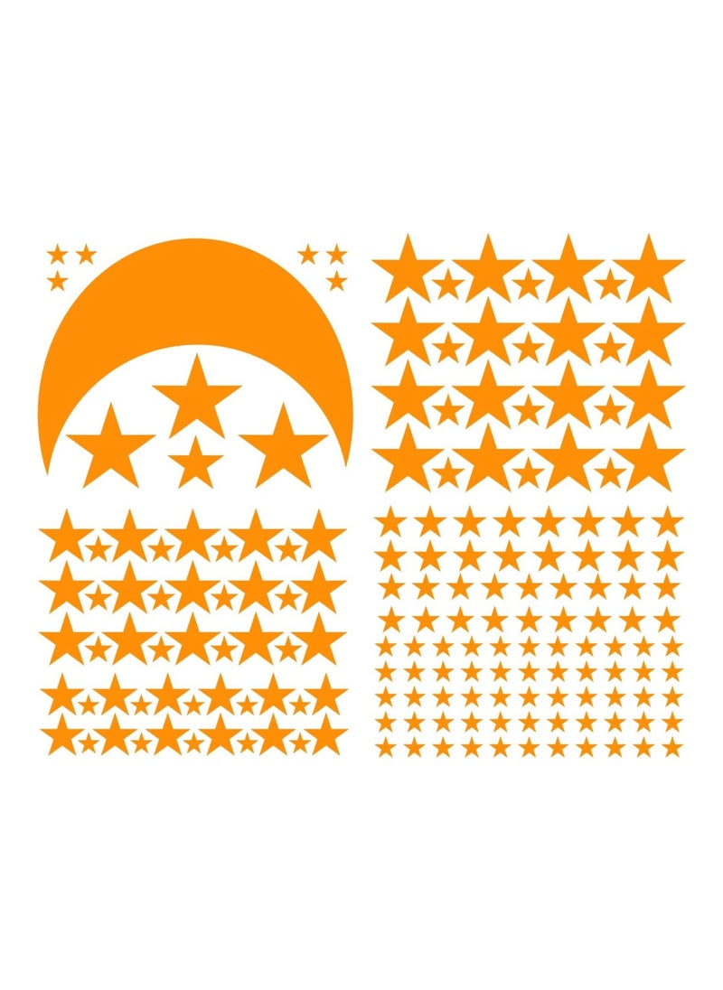 JURUOXIN Moon And Stars Wall Decal Vinyl Sticker For Kids Boy Girls Baby Room Decoration Good Night Nursery Wall Décor Ymx16 (Dark Yellow)  - Image 3