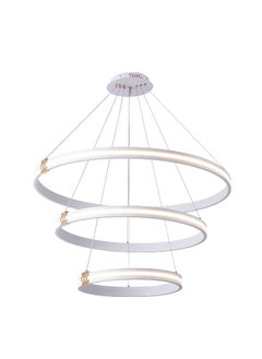 Best Power Modern LED Chandelier Ceiling Light 6220, 3 Lighting Levels, 3 Rings (40cm/60cm/80cm), Adjustable 140cm, 120W - Dimmable Pendant Light for Living Room, Dining Room, Bedroom  - Image 4