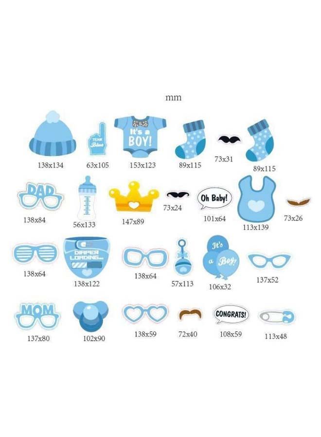 نيبمينينت مجموعة لافتات وإكسسوارات تصوير لحفل استقبال المولود الجديد مكونة من 25 قطعة - Image 2