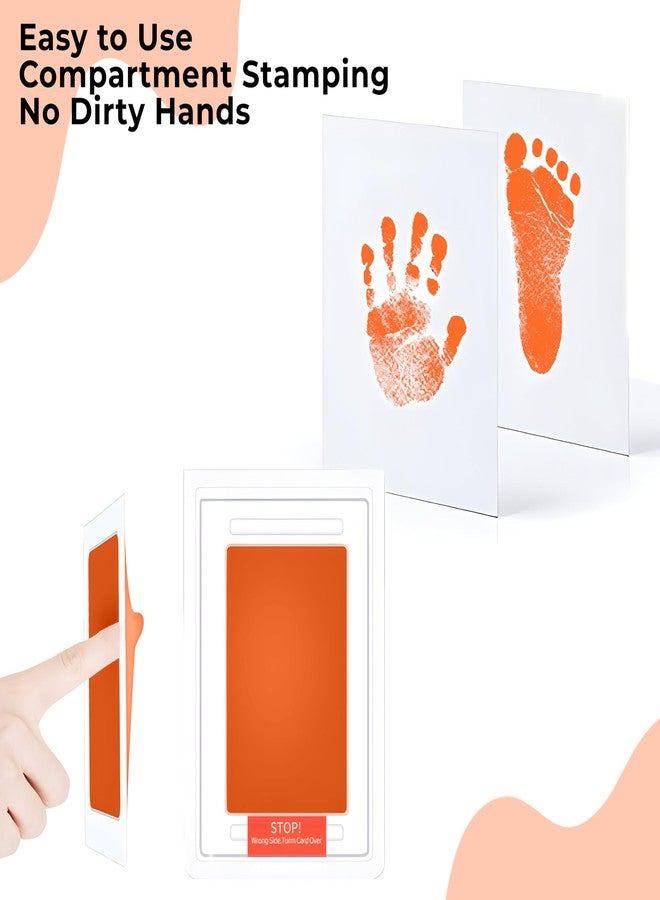 Bembika Baby Finger Print and Footprint Kit inkpad for Kids, InkPad for Baby's Hand and Foot Impression Safe and Non Toxic Ink Pad for Baby Foot Prints and Handprints-(Orange) - Image 5
