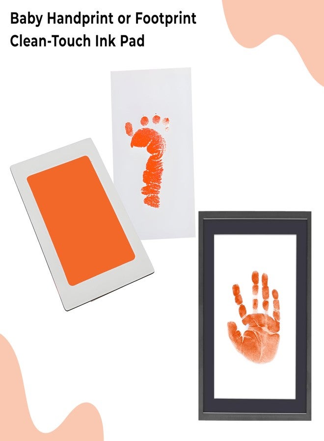 Bembika Baby Finger Print and Footprint Kit inkpad for Kids, InkPad for Baby's Hand and Foot Impression Safe and Non Toxic Ink Pad for Baby Foot Prints and Handprints-(Orange) - Image 2