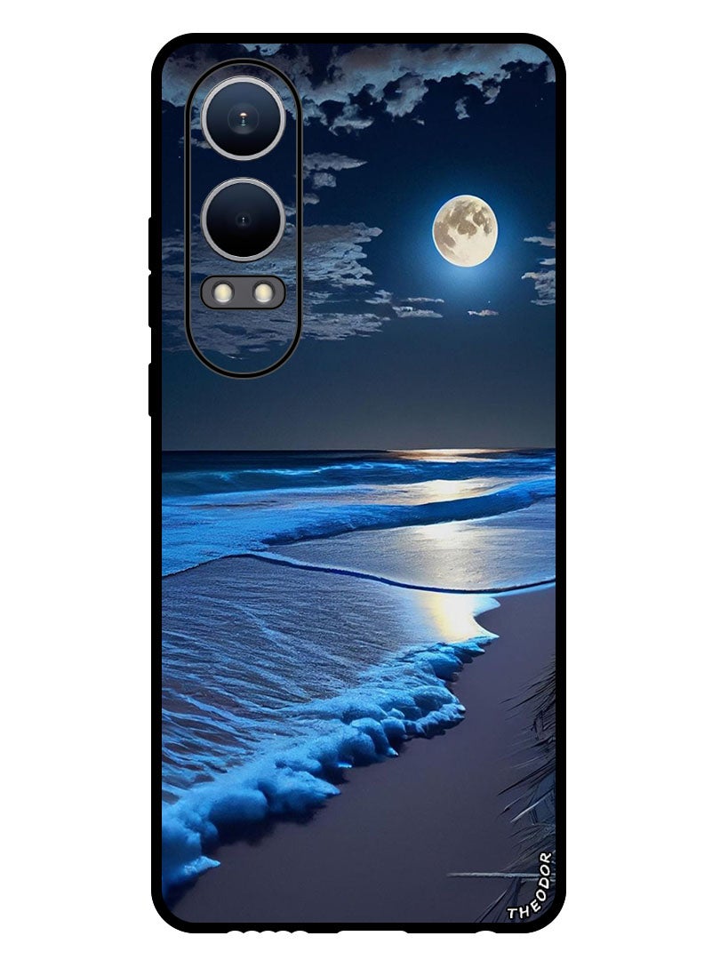 Theodor Protective Case Anti Scratch Shock Proof Bumper Cover For OnePlus Nord CE4 Lite Waves And Moon - Image 1