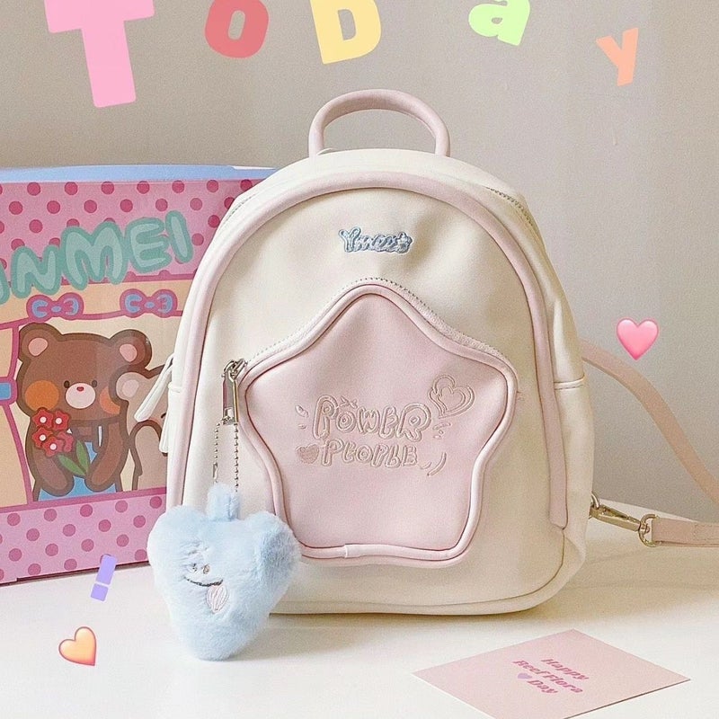 Cute Mini Backpack with Star Pattern for Women - Image 2