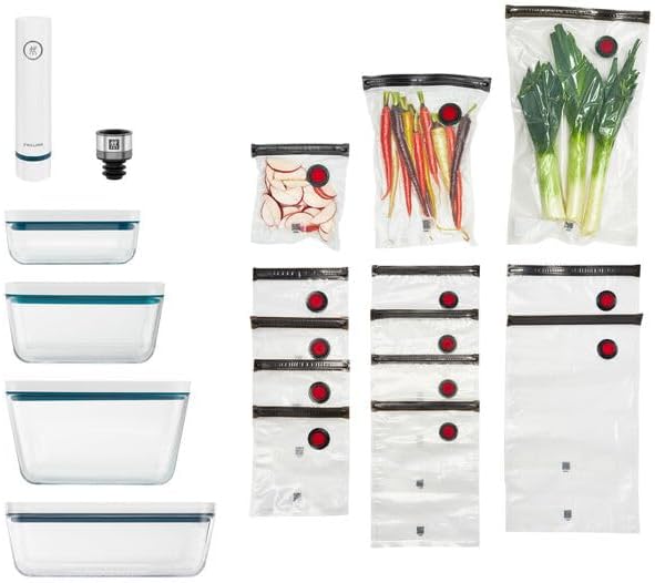 Zwilling Zwilling Fresh and Save La Mer Vacuum Food Storage Set 16piece White with Seablue accents  - Image 1