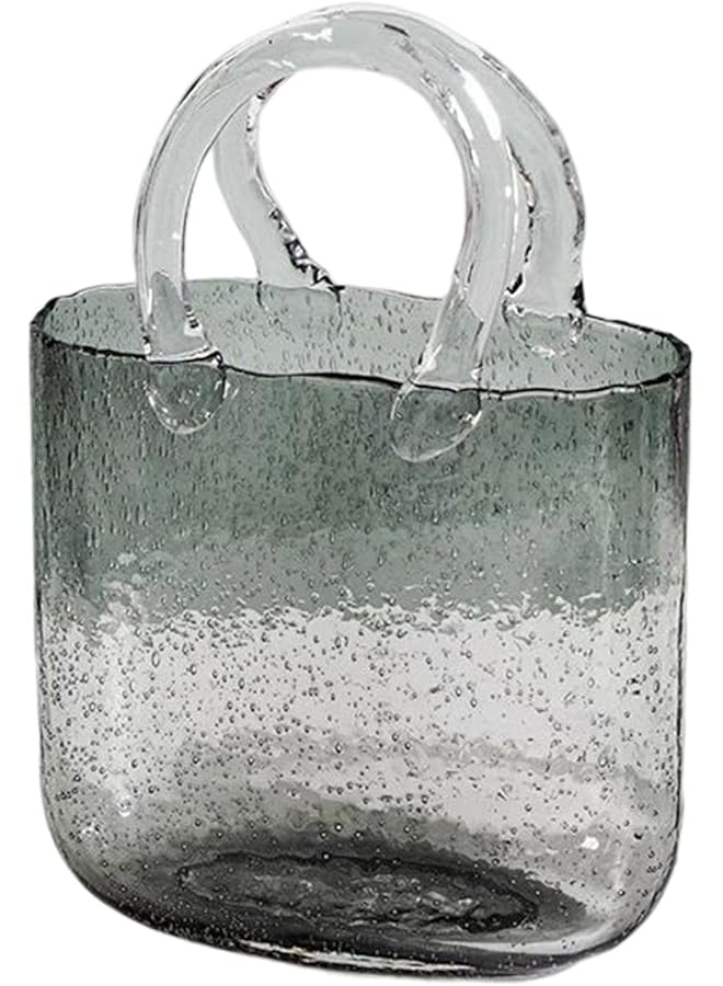 The Bros مزهرية شفافة بشكل - مزهريات زجاجية وعاء سمك مزهرية زهور مصنوعة يدويًا | مزهرية زهور شفافة لتزيين المنزل، مركز، أحداث، حديقة - Image 1