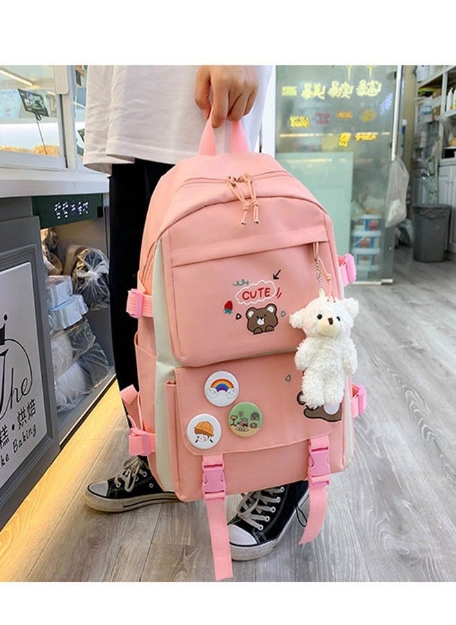 5 Pcs adult Backpack,School Bags Set Backpacks with Pendant Lunch Bag, Pencil Case, Handbag, Coin Purse for Teen Girls School Backpack - pzsku/ZA80F8FE149621A5921E6Z/45/_/1734800195/327fa365-9651-4dca-9c22-4f2c3c8567ff