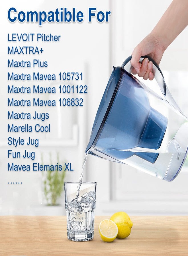 Anmumu عبوة من 3 قطع من فلتر المياه البديل من Mavea لإبريق MAVEA 1001122، 1001495، LEVOIT Pitcher، وBrita Mavea Maxtra، وMaxtra+، والمزيد من العلامات التجارية لإبريق فلتر المياه - Image 5