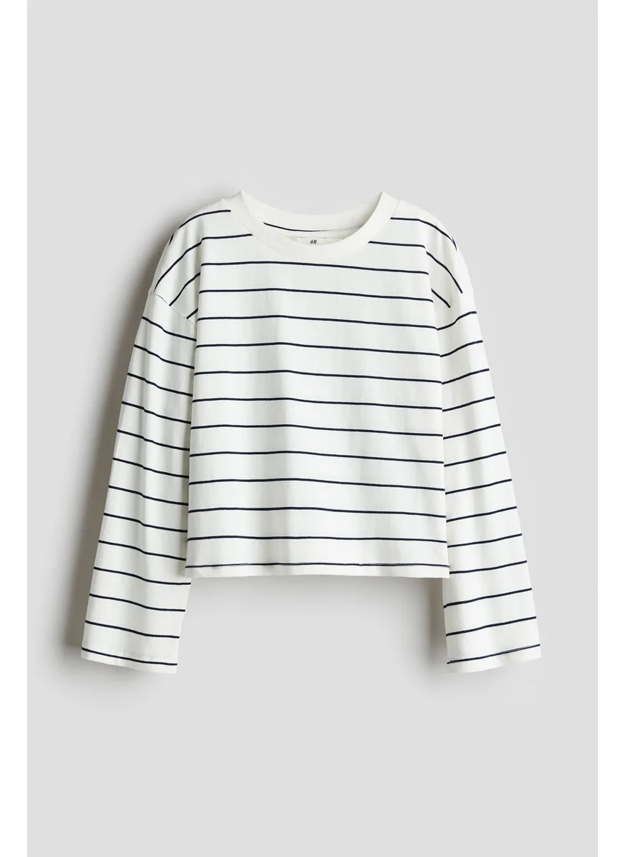 H&M Long-Sleeved Cotton Jersey Top