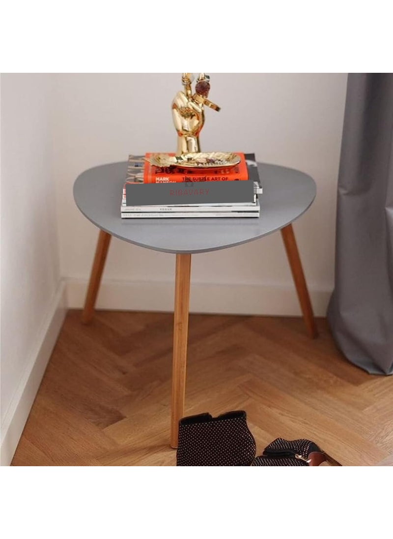 RIBAVARY RIBAVARY Wooden Nesting Triangle Side TableEnd Table Accent Coffee Table for Living Room Bedroom Balcony and Office Modern Home Decor Table Grey 