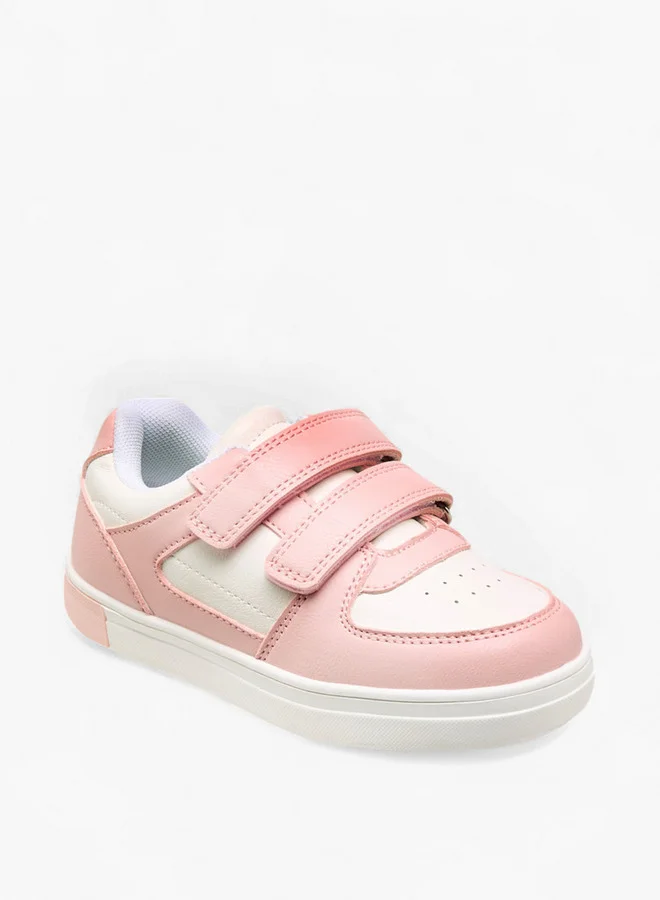 JUNIORS Panelled Sneakers with Hook and Loop Closure