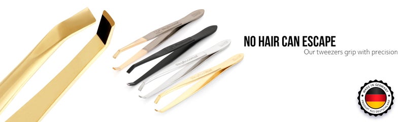 Solingen Stainless Steel Professional Slanted Tweezers, Best for Eyebrows Extensions, Facial Hair, Made in Germany - Image 4