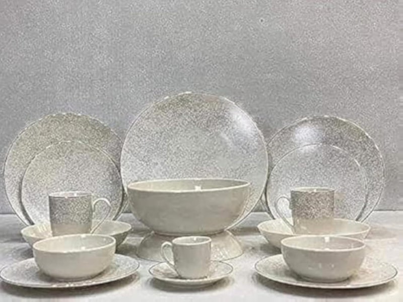 Porcelain Dinner Set 46 Brand FM. rosa