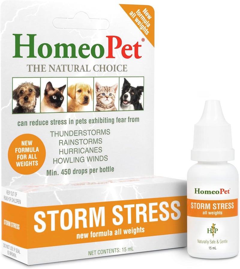 HomeoPet Storm Stress Calming Solution for Dogs and Cats (15 ml) - Image 1