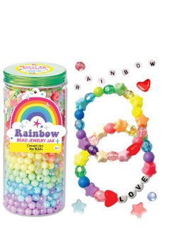 Creativity for Kids Creativity for Kids Bead Jewelry Jar Rainbow - Colorful Beads, Bracelets & Necklaces, Kids Jewelry Making, Arts & Crafts, Handmade Jewelry  - Image 1