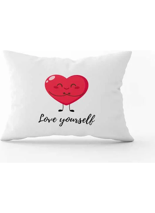 Cango Home White Red Modern Valentine's Day Themed Digital Printed Throw Pillow Cover CGH994-3550 Double Sided Printed