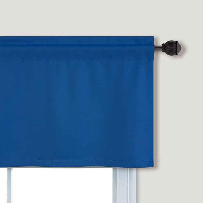Mrs.Naturall Royal Blue Valances for Windows 2 Packs Room Darkening Thermal Forced Light Wording Strucents for Boys Room Room Kids Bedroom Room - Image 4