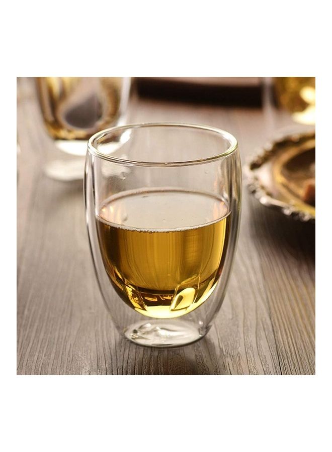 NIBEMINENT 2-Piece Double Walled Coffee Mugs Clear - Image 2