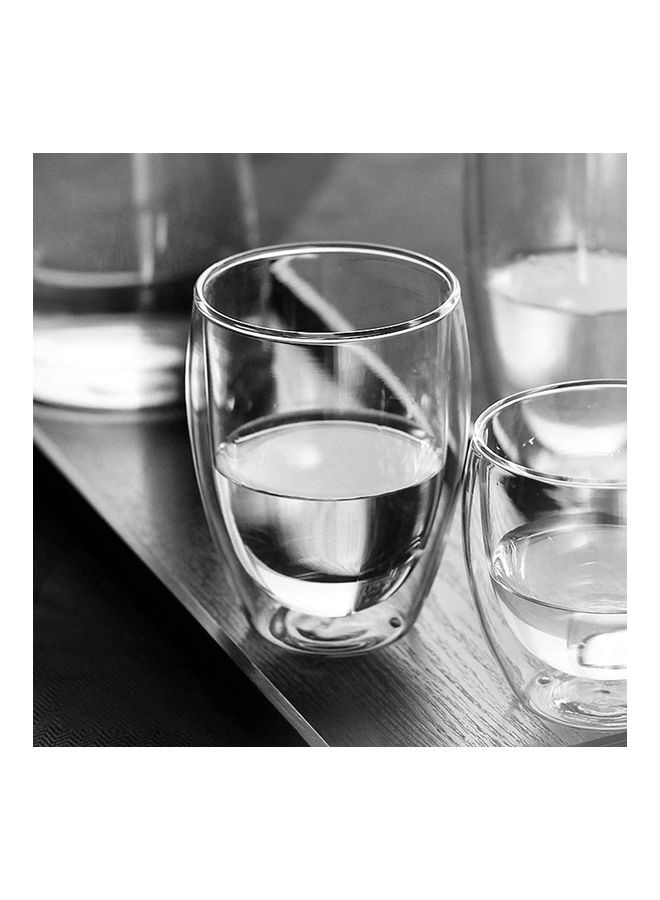 NIBEMINENT 2-Piece Double Walled Coffee Mugs Clear - Image 5