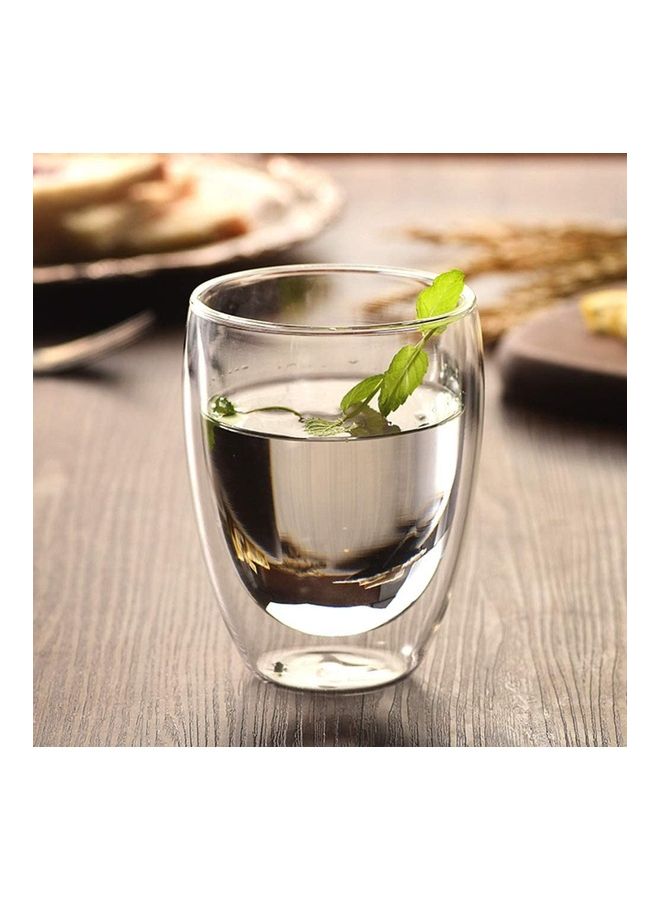 NIBEMINENT 2-Piece Double Walled Coffee Mugs Clear - Image 3