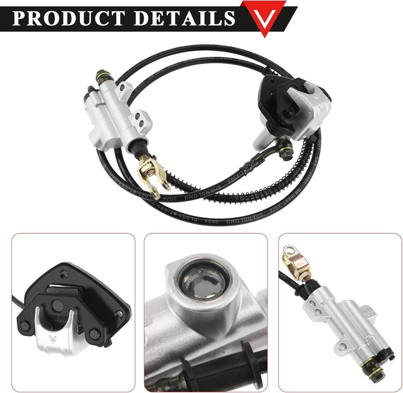 PRO BAT Go Kart Rear Hydraulic Brake Caliper Assembly for 50-125cc Taotao ATV Quad - Image 3