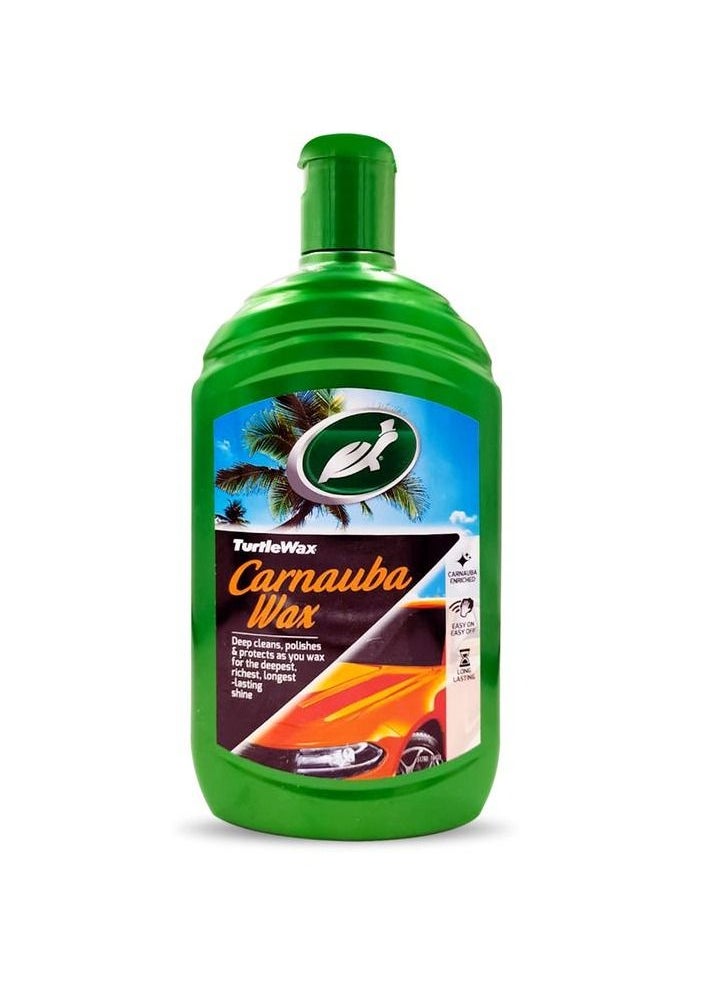 TURTLE Turtle Wax Carnauba Car Wax - Glossier, Long-lasting, Showroom Shine 500 ml Car Polish Wax Premium Quality  - Image 4