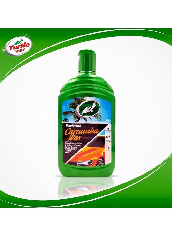 TURTLE Turtle Wax Carnauba Car Wax - Glossier, Long-lasting, Showroom Shine 500 ml Car Polish Wax Premium Quality  - Image 3