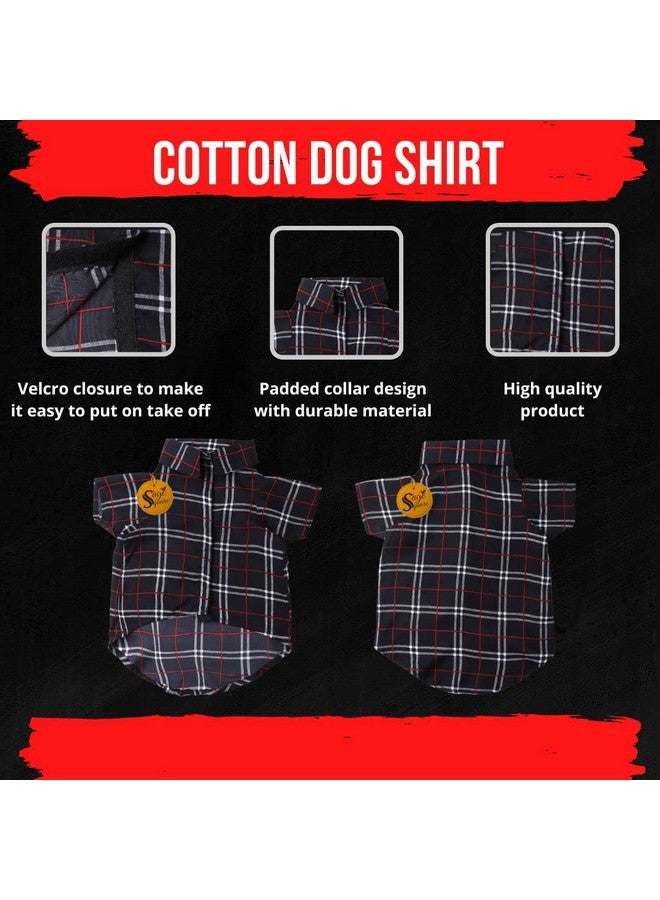 Sage Square Funky Soft Material Dog Shirt | Cool/Funky Print Pet | Soft Light Weight | Comfortable & Breathable Dog Clothing | Trendy Vest Outfit (Small - 14 Inch) (Black Check Print) - Image 5