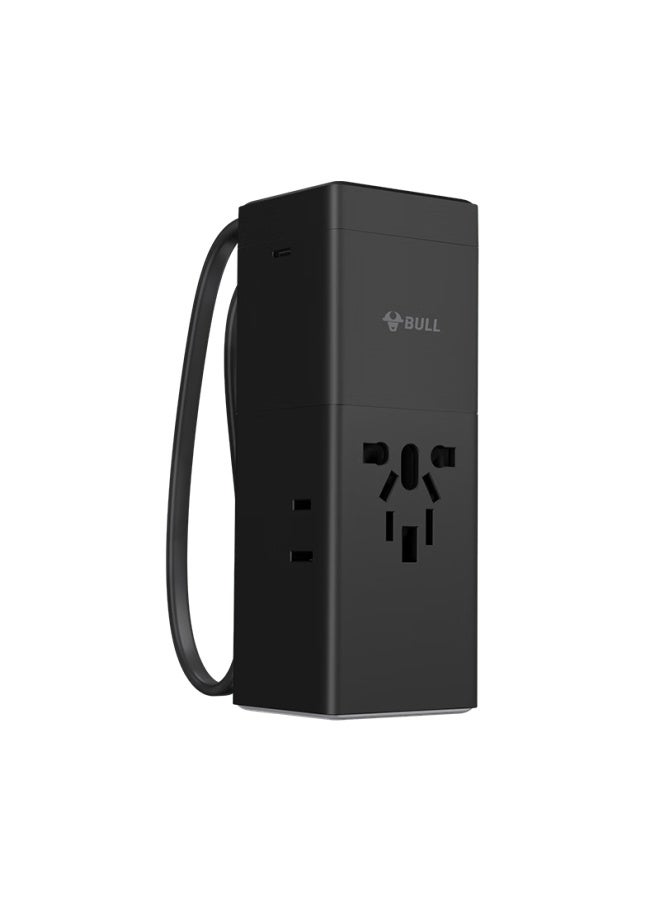 Bull 20w Gallium Nitride Fast Charging Multi-country Socket, Global Travel Adapter Plug, Self-contained Cord For Overseas Trips, Business Trips, And Study Abroad, Anti-drop Multi-outlet Plug, European Standard, American Standard, Australian Standard, British Standard