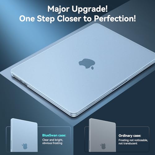 BlueSwan for MacBook Air 13 inch Case, M5 M4 M3 M2 2026-2022 A3449 A3240 A3113 A2681, 100% Match Official Color, Scratch Resistant, Easy to Snap on, Air 13.6 Hard Shell Protective Laptop Cover - Image 3