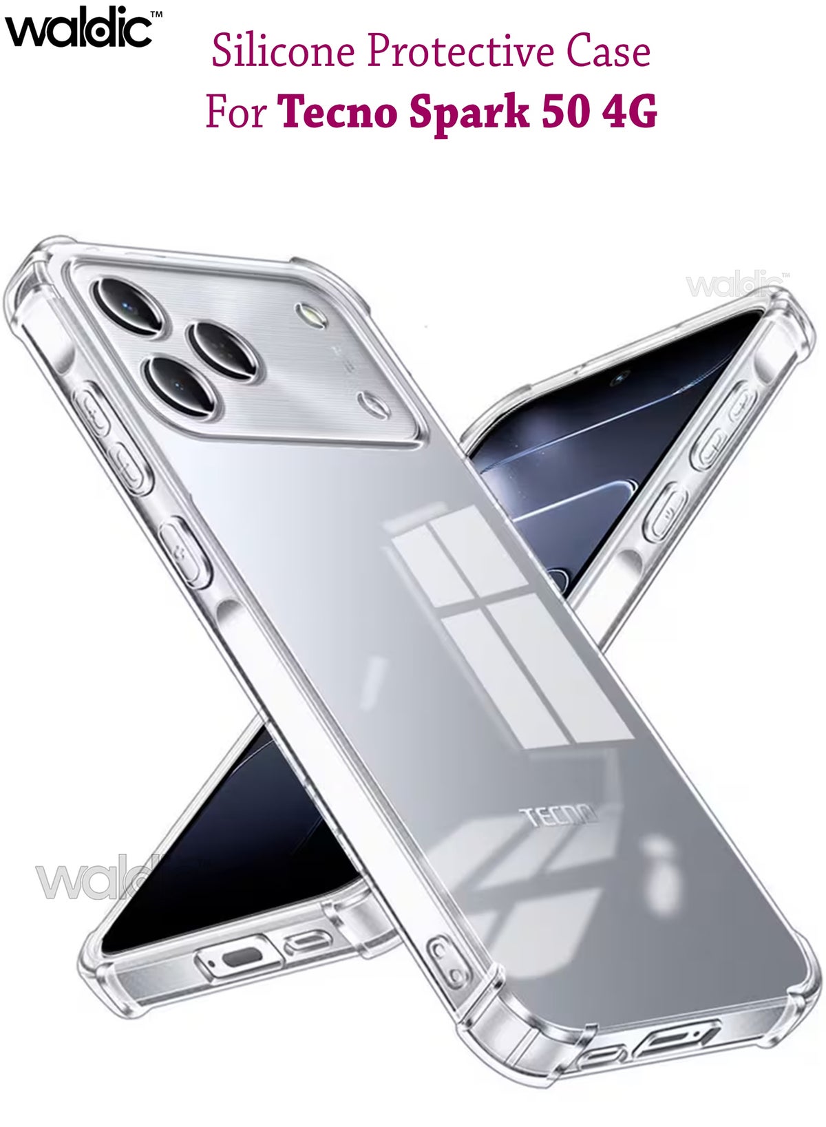 waldic Waldic TECNO Spark 50 Case silicone ZA8106E1250DECA0D0931Z