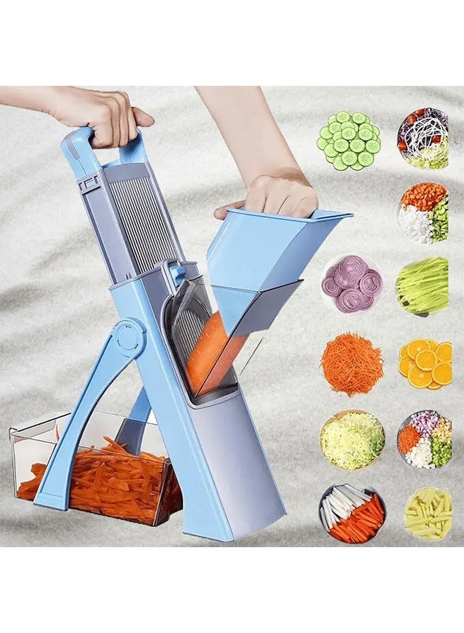 VOGMAX Food Slicer, Multi-Function Adjustable Food Slicer, Potato & Vegetable Cutter, Adjustable-Thickness Vegetable Chopper, Onion Chopper, Potato Slicer, Tomato Slicer, Multi-Function Fruit Slicer, Easy to Operate. - Image 1