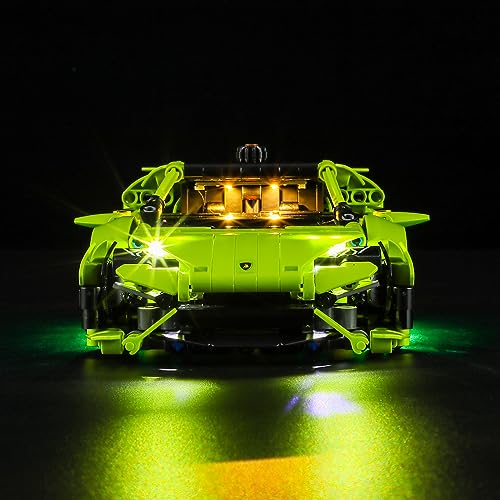 BRIKSMAX Led Lighting Kit for Lamborghini Huracn Tecnica - Compatible with Lego Technic Car Building Set - Image 2