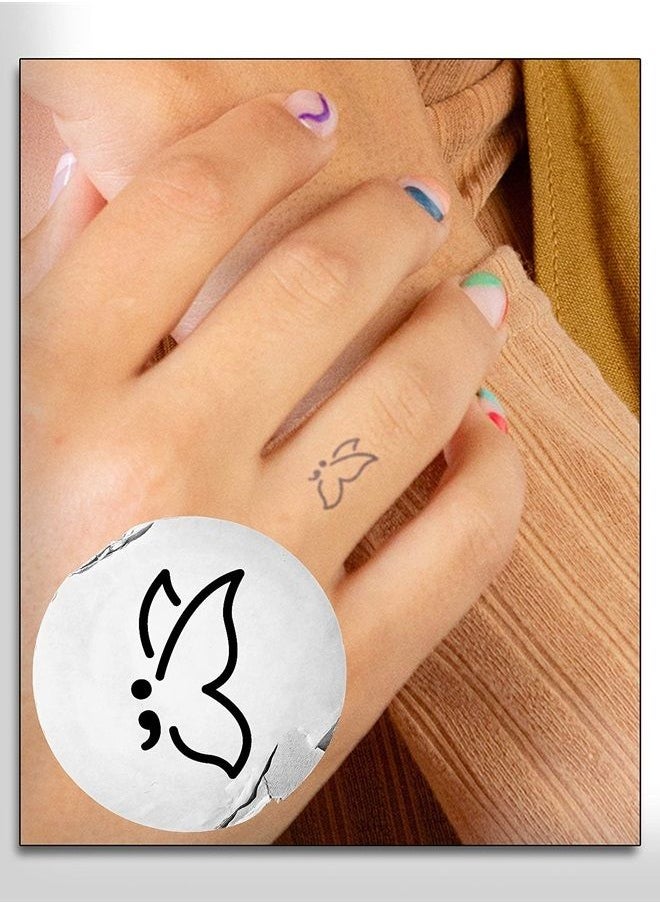 inkbox Inkbox Temporary Tattoos, Semi-Permanent Tattoo, One Premium Easy Long Lasting, Water-Resistant Temp Tattoo with For Now Ink - Lasts 1-2 Weeks, Butterfly Tattoo, 1 x 1 in, Arwain  - Image 1