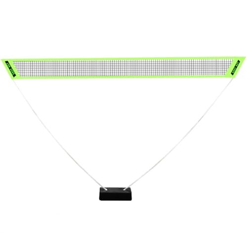 yuanclllp Portable Badminton Set 15m Height x 27m Width Lightweight Easy Setup with Carry Bag Green PE Net Fiberglass Alloy Steel Ideal for Outdoor Play - Image 1