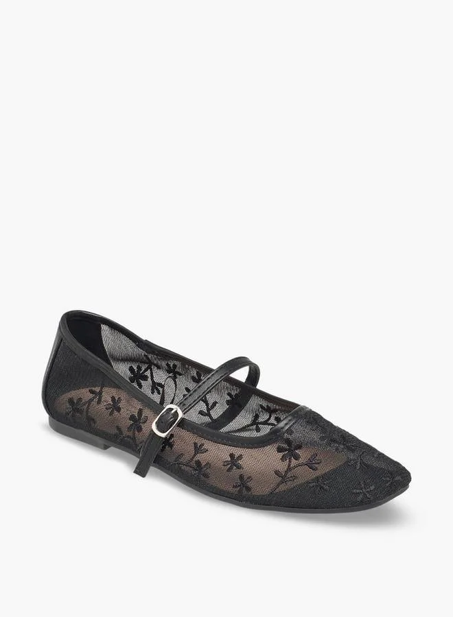 سيليست Women Floral Embroidered Mary Jane Shoes