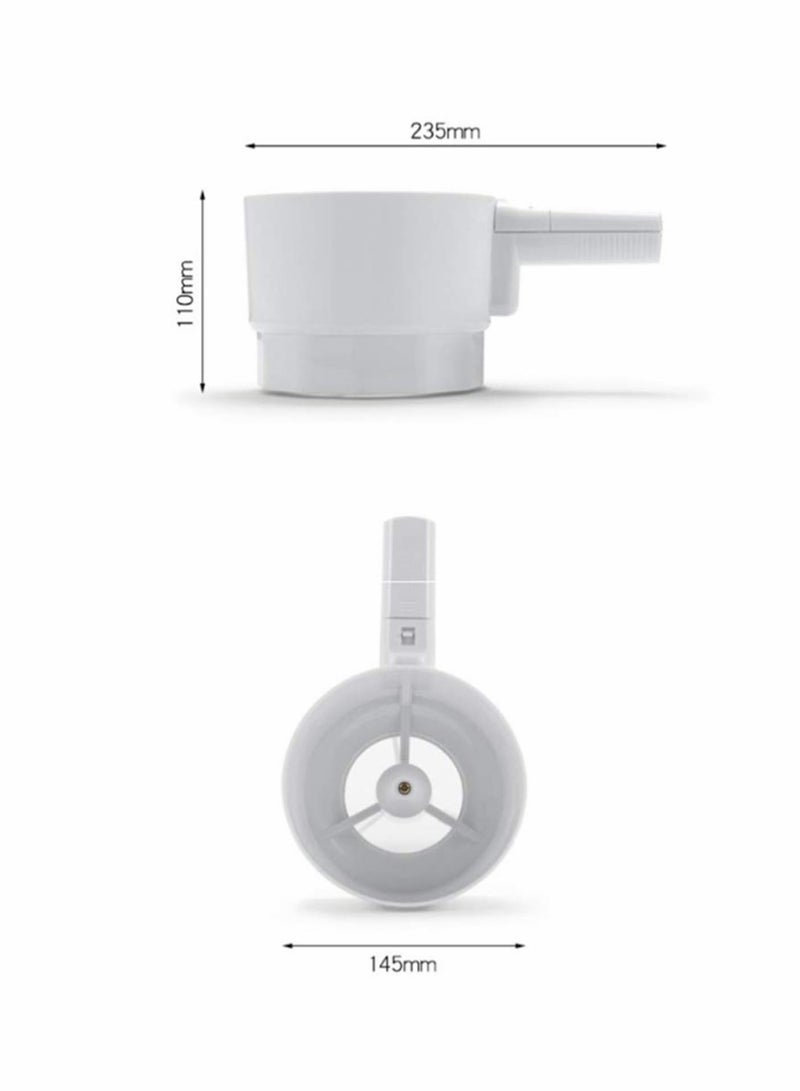 Zikra Electric Handheld Flour Sieve Strainer, Stainless Steel Electric Operated Flour Sifter Baking Sifter Sieve Cup for Home Baking, White - Image 2