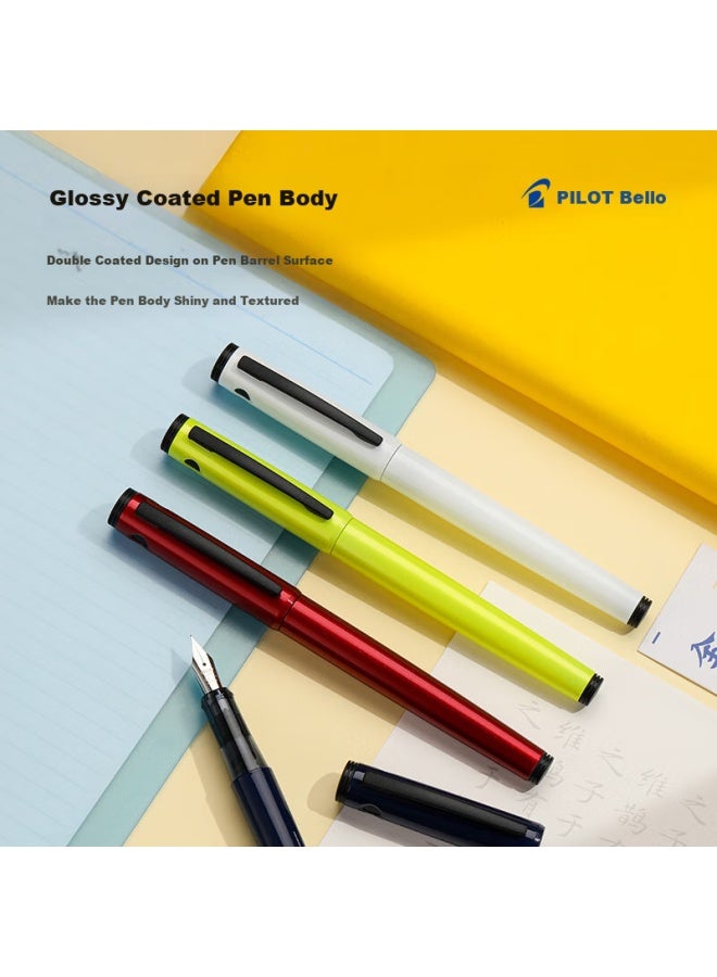 Pilot Lightive City Sports Series Fountain Pen, Practical Office And Student Gift, Flt-2Sr M Nib, Vibrant Yellow - Image 2