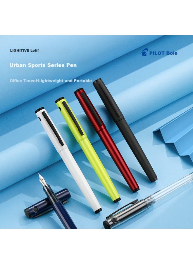 Pilot Lightive City Sports Series Fountain Pen, Practical Office And Student Gift, Flt-2Sr M Nib, Vibrant Yellow - Image 1