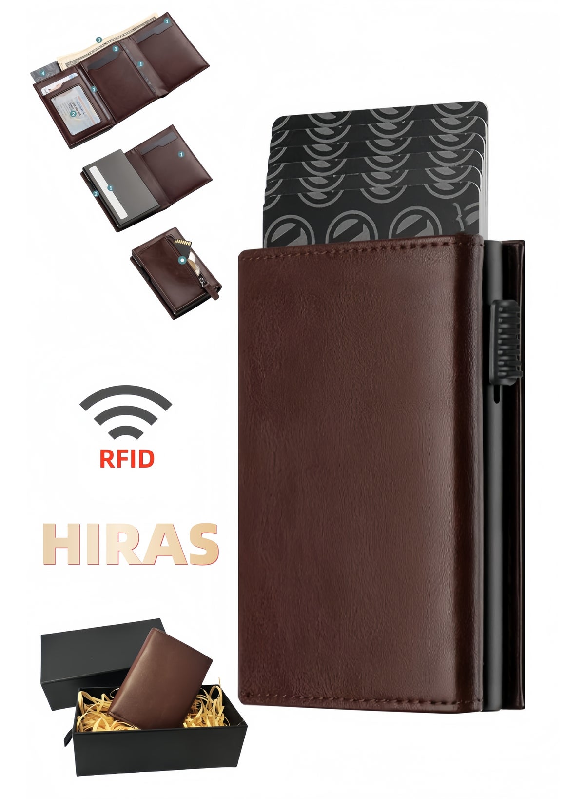 Hiras RFID Blocking Pop Up Card Wallet - Image 1