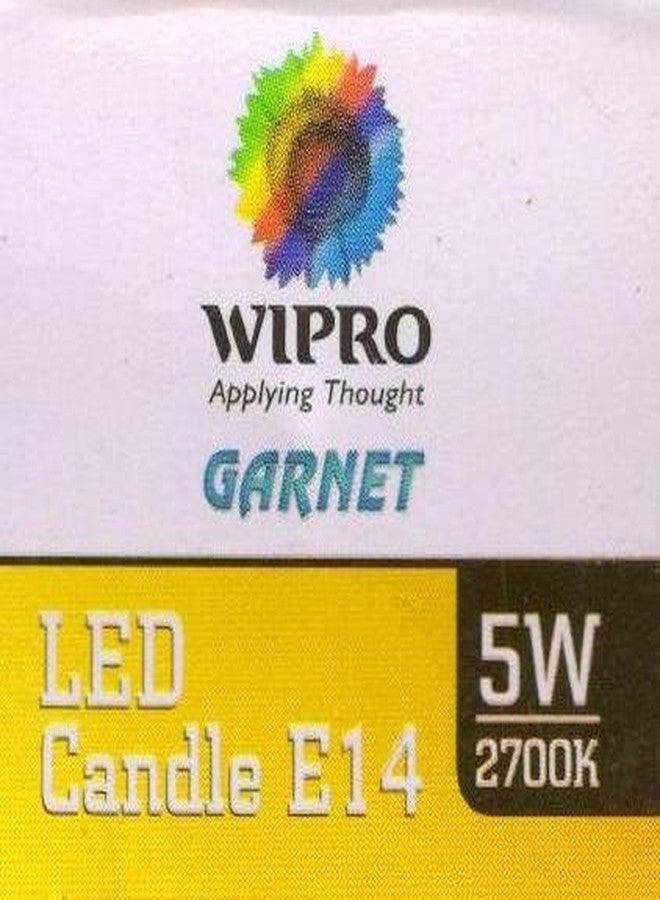 Wipro Garnet 5 W E14 Base Clear Candle LED Culb | Warm White (2700K) | Pack of 4 | Clear Optics for Sparkling Effect | LED Filament Bulb for Home, Office, chandellior, Decorative lamp Shade - Image 3