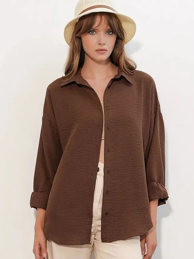 Big Dart BDART Embroidered Long Sleeve Shirt with Button Closure