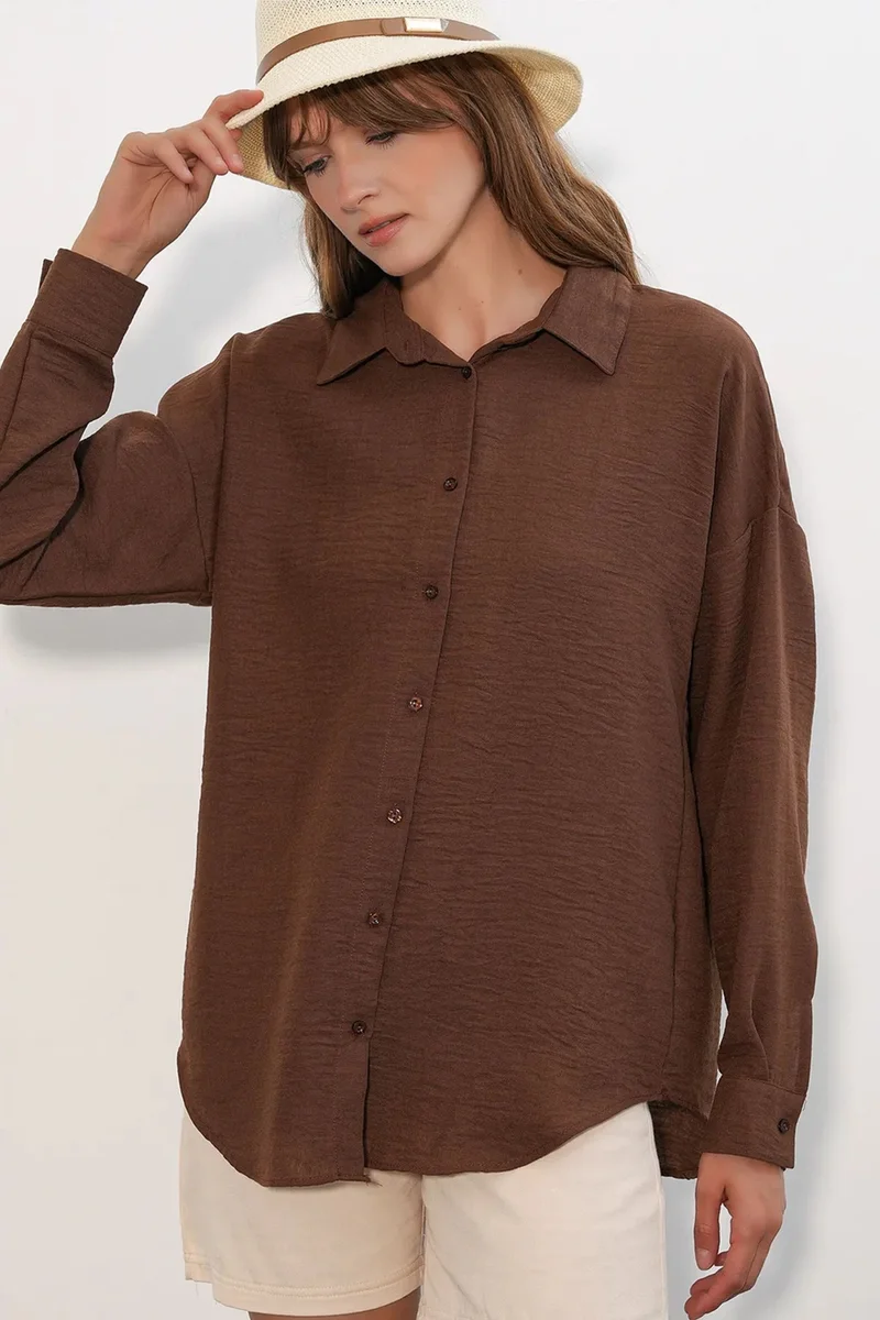 Big Dart BDART Embroidered Long Sleeve Shirt with Button Closure