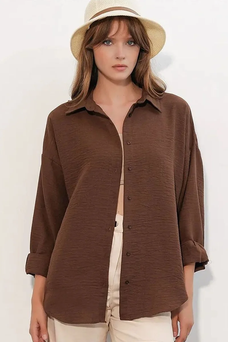Big Dart BDART Embroidered Long Sleeve Shirt with Button Closure