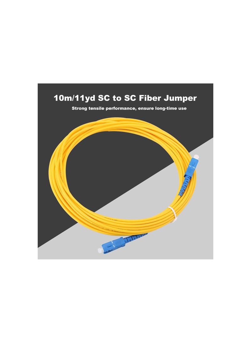 GGOOT SC-SC Fiber Optic Cable, 10 Meter Fiber Jumper Connection Cable, Low Insertion Loss Fiber Cable 0.18 dB and Great Return Loss and Good Performance, -40-80 - Image 2