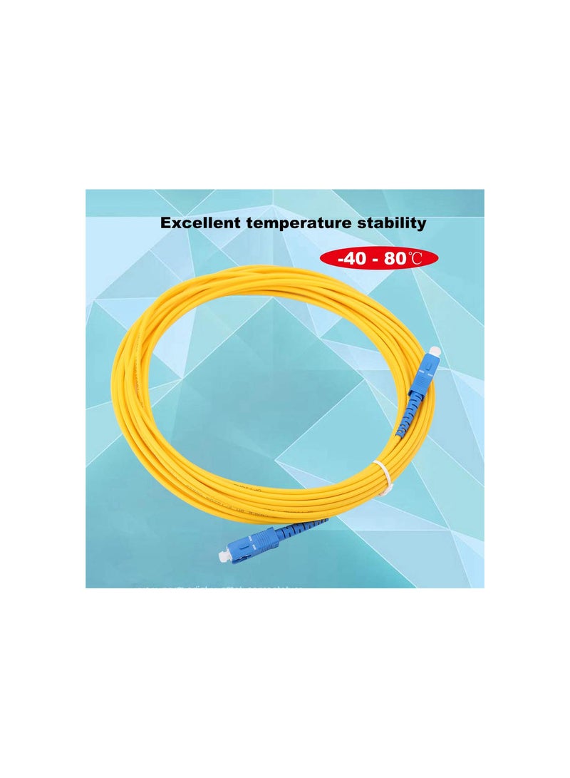 GGOOT SC-SC Fiber Optic Cable, 10 Meter Fiber Jumper Connection Cable, Low Insertion Loss Fiber Cable 0.18 dB and Great Return Loss and Good Performance, -40-80 - Image 4
